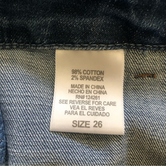 Denim Mini Pencil Button Up Skirt SOLD Design Lab Size 26 - Picture 4 of 7